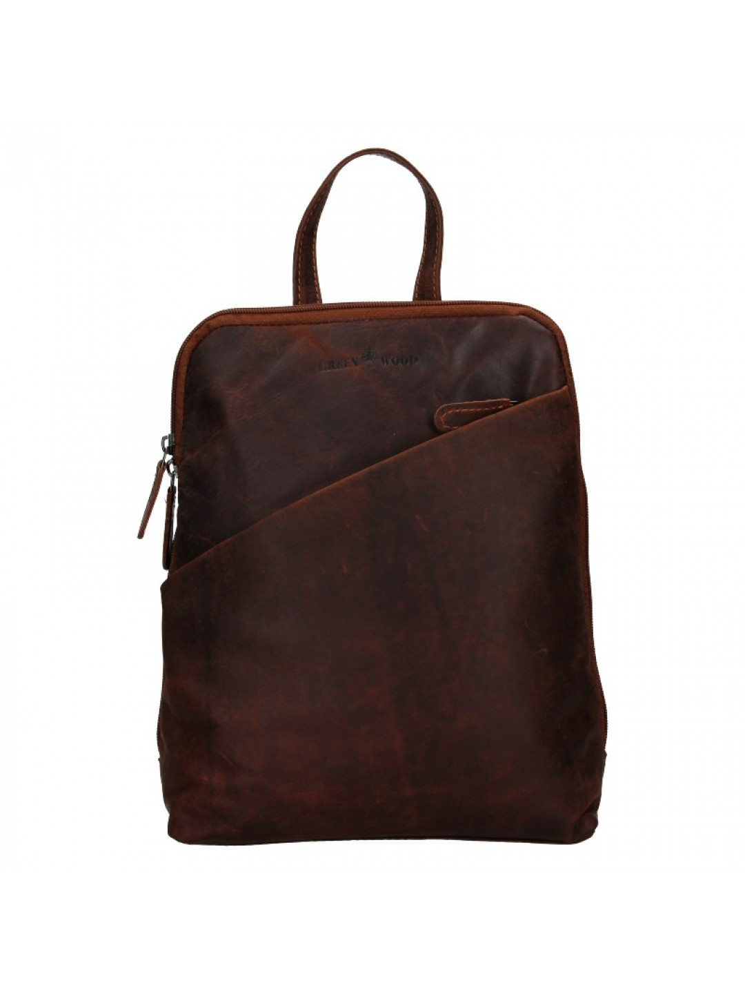 Dámský kožený batoh Greenwood Jade – hnědá